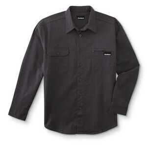 DieHard Mens Dark Gray Collared Button Long Sleeve Mechanic Work Shirt XL EUC